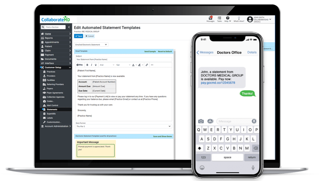 CollaborateMD | Electronic Patient Statements