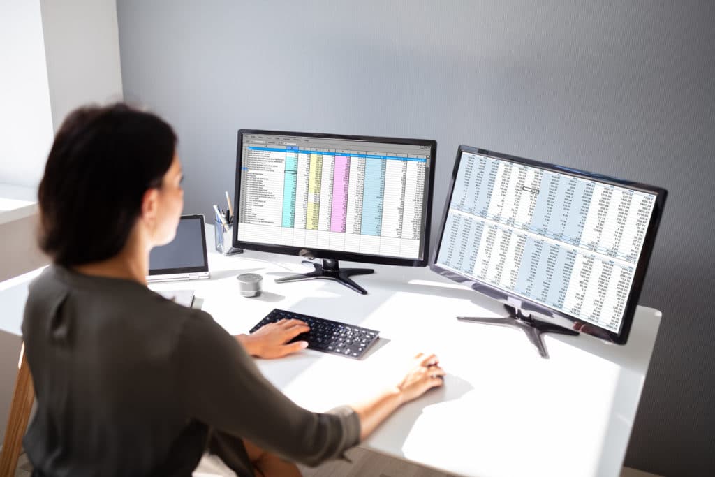 Specialist reviewing medical billing.