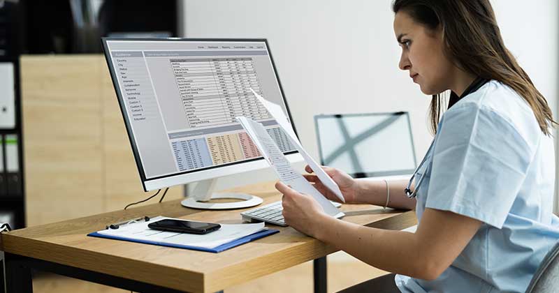 Healthcare provider calculating hidden operational costs