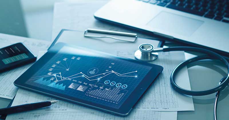 Visual of healthcare data flow in real-time