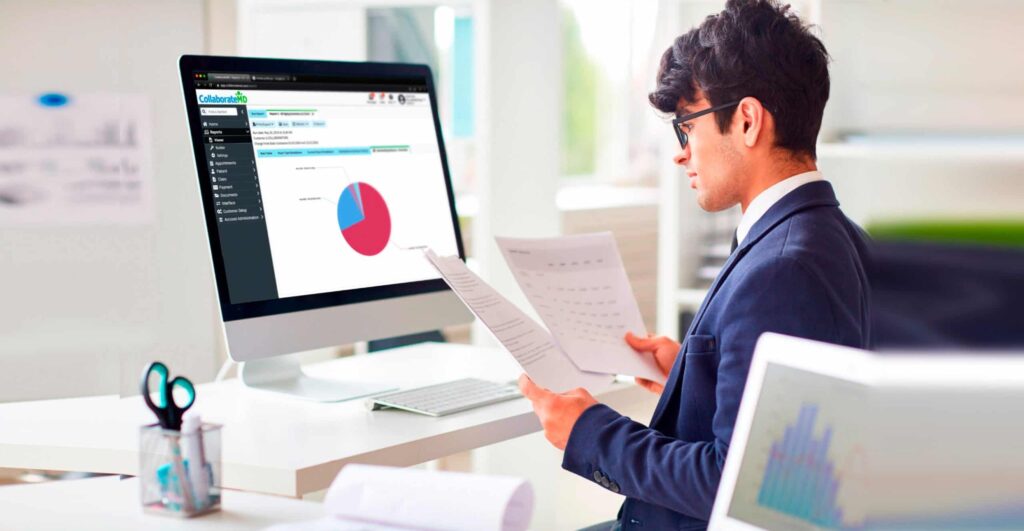 Medical billing specialist analyzing claim rejection codes
